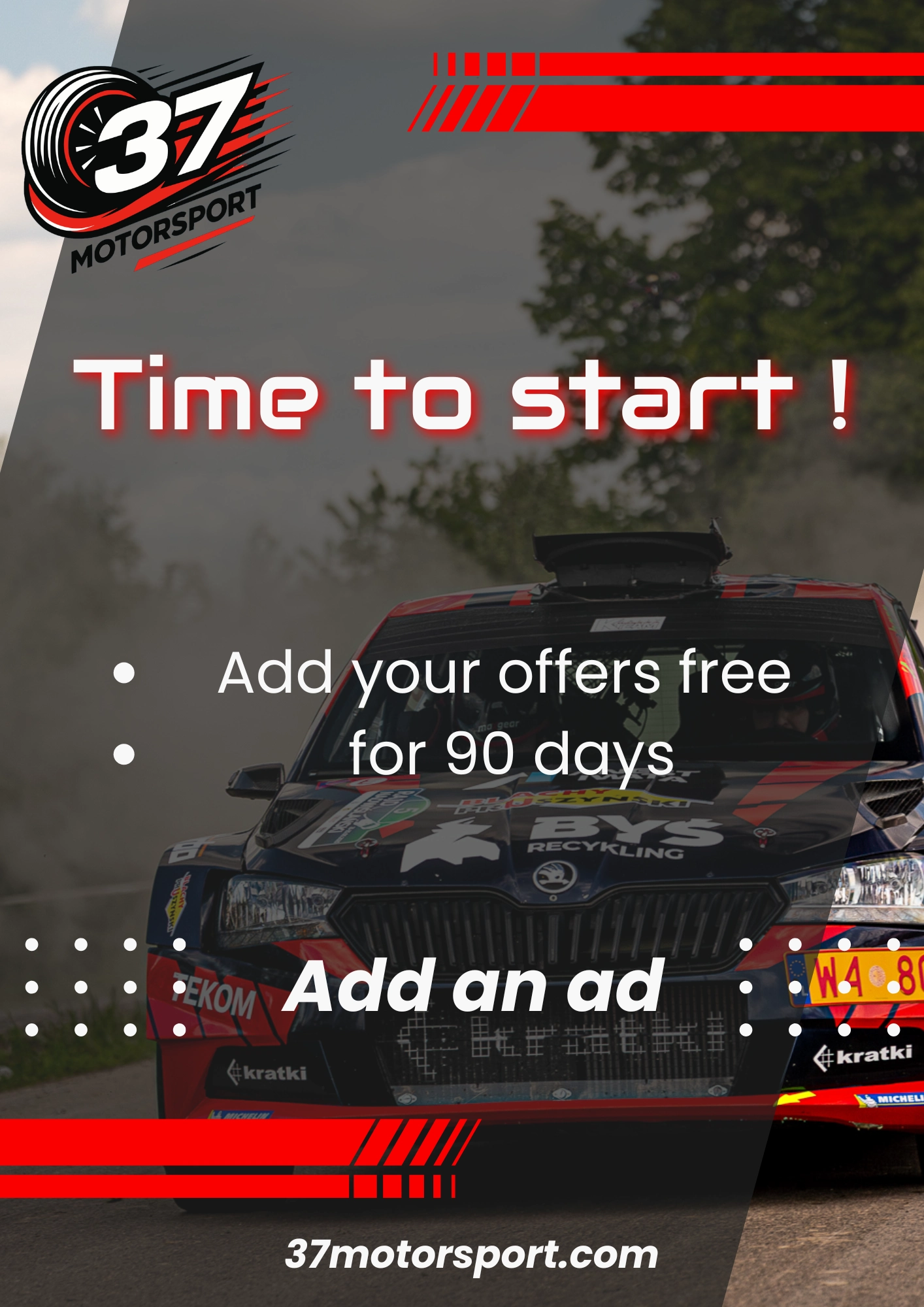 37motorsport - start popup